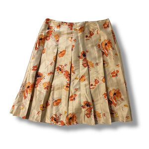 Y2k Banana Republic Silk Sheen Floral Knee Length Skirt Size: 4